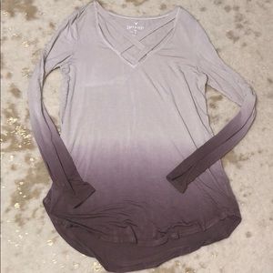 American eagle soft and sexy lace up top